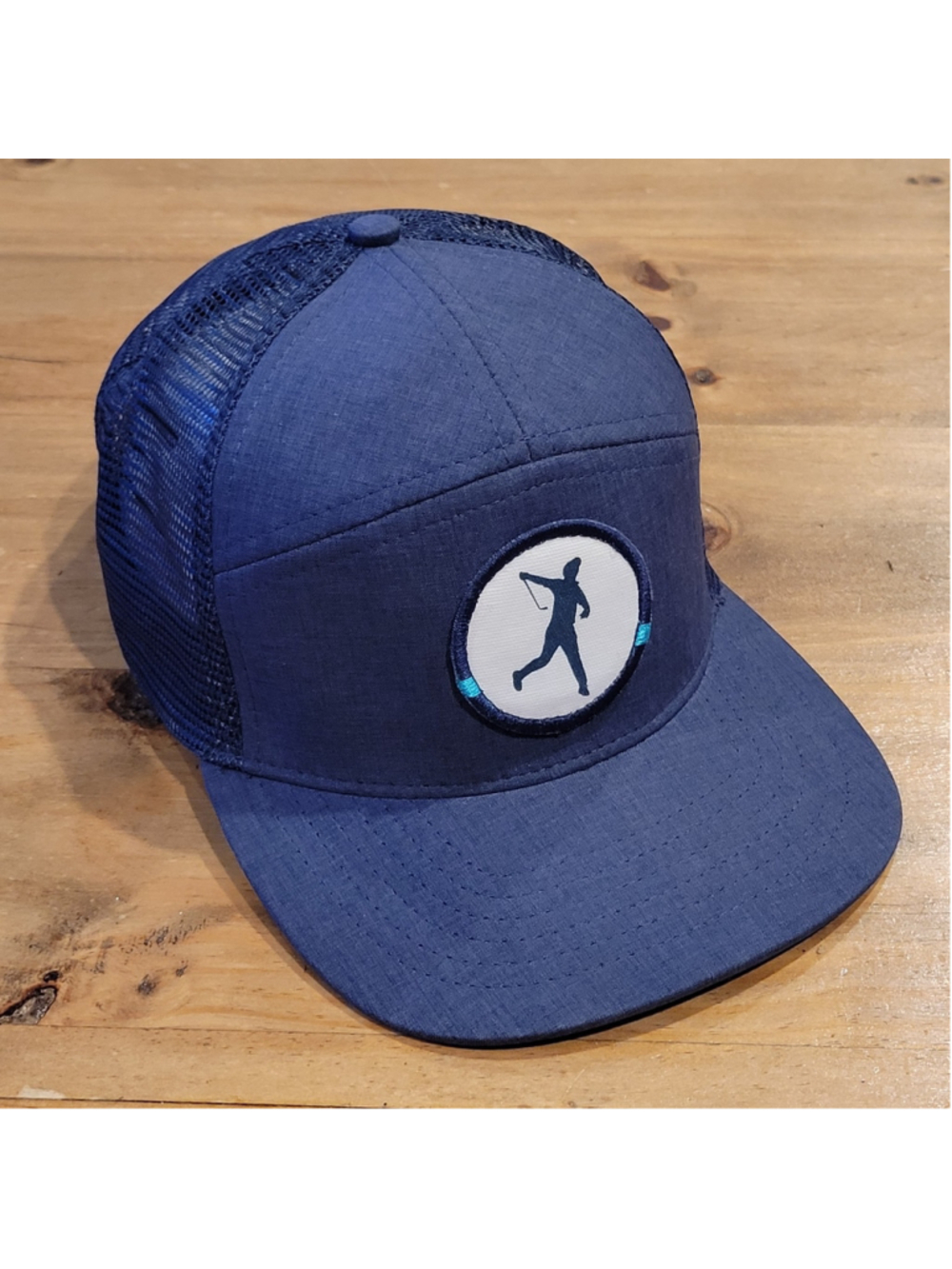 Live Forever Golf Panel Hat Snapback Blue Patch Mesh Back One Size Golfer LFG - Picture 6 of 9